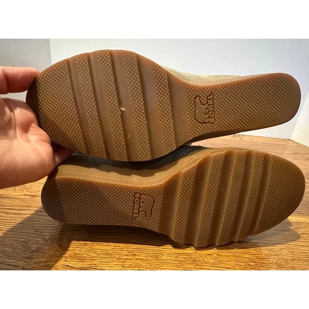 Sorel Women's Toronto Suede Lace Up Wedge Bootie Taupe Size 7 Street Style - Picture 9 of 11
